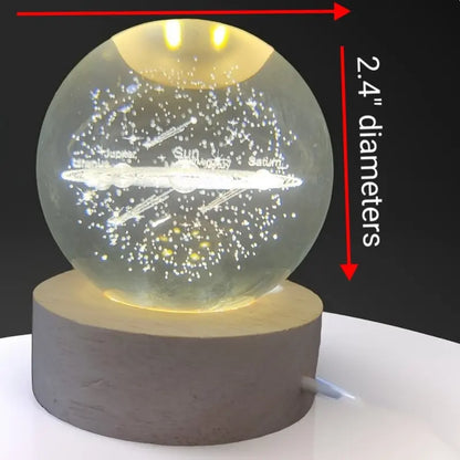 3D Crystal Light Ball for Mother's Day, Night Light with Removable Glow Ball