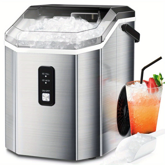 35Lbs Nugget Ice Maker And 27Lbs Bullet Ice Maker, Auto-Cleaning Portable Ice Maker For Home/ Kitchen/ Camping/ RV