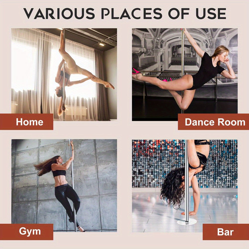 Dancing Pole Stripper Pole Spinning Static 45mm Dance Pole Kit for Exercise Club