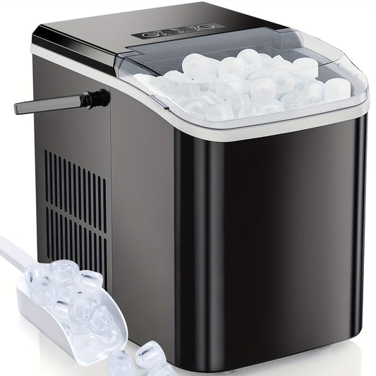 Countertop Ice Maker, Nugget Portable Ice Machine, 9 Bullet Ice Cubes in 6 Mins