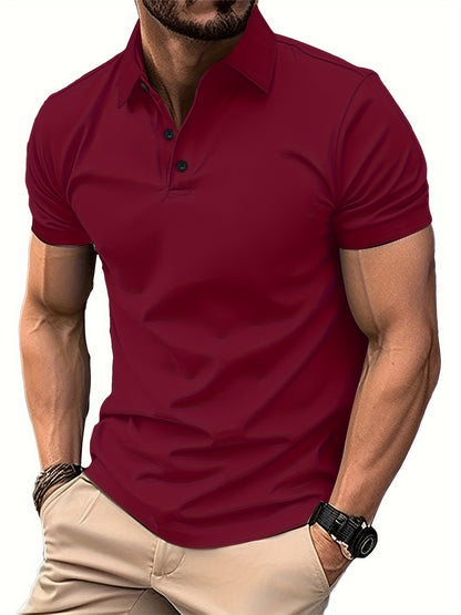 Men Polo Shirt Short Sleeve Golf Shirt Slim Fit Polo Shirt