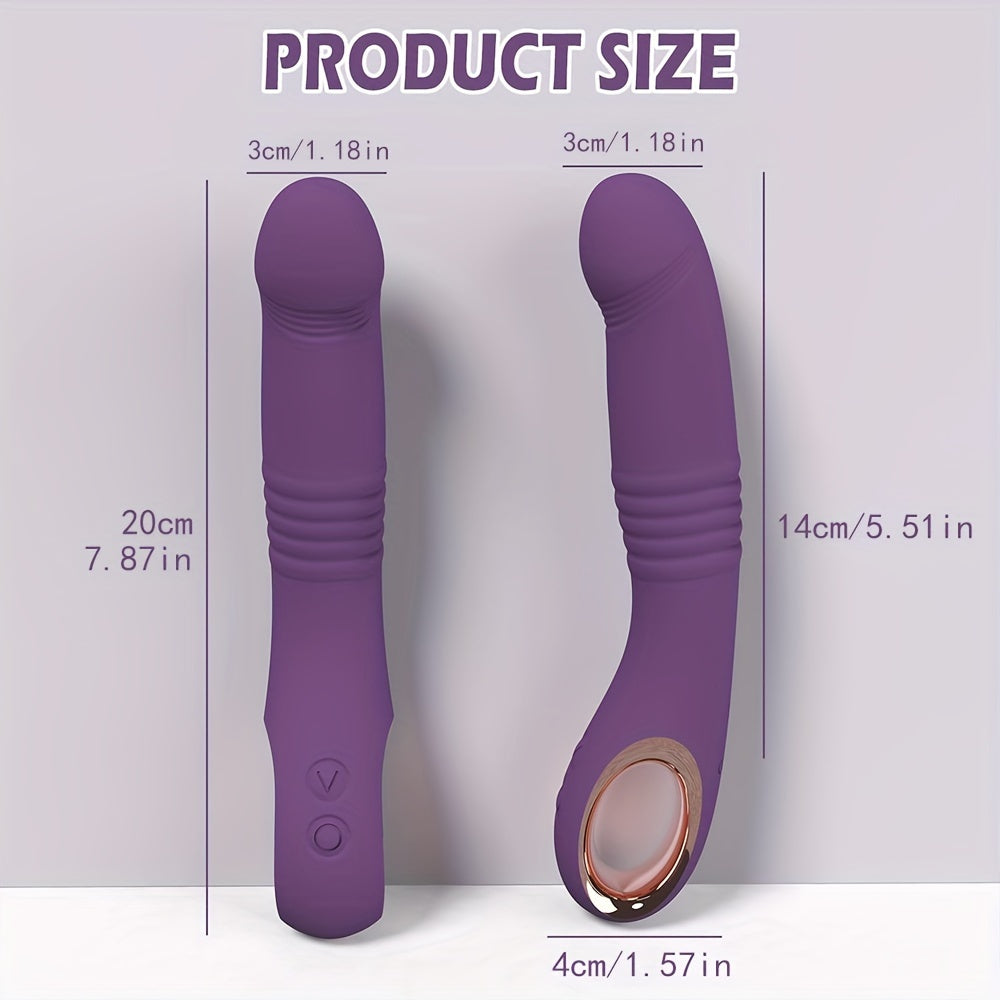 USB Rechargeable Dual Function Adult Toy: 10 Vibration and Stimulation Modes, Realistic Silicone Design, Suitable for Female and Couples - Sandfox Brand