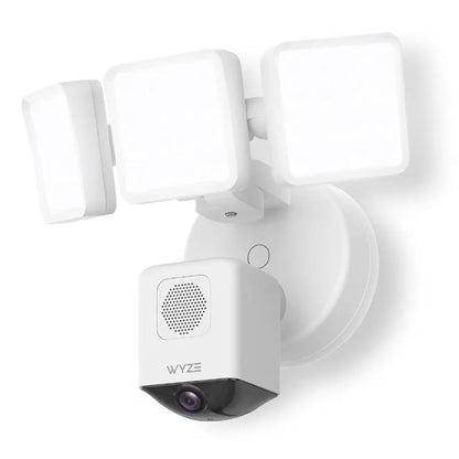 Wyze Cam Floodlight Pro — Hardwired 2K HD Outdoor Smart Security Camera with 3000 Lumen Leds, Color Night Vision, 180 Degree Customizable Motion Detection, 105Db Siren, and Two-Way Audio, Adjustable Lens Motionactivated Lights
