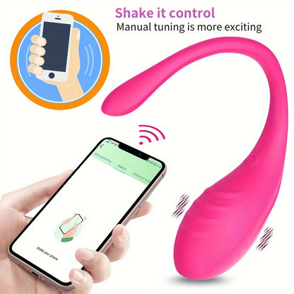 1pc Wireless Vibrating Egg, Long-Range Control Via App, Rechargeable Via USB, Silicone Stimulator For Women And Couples, Kegel Exercise Toy