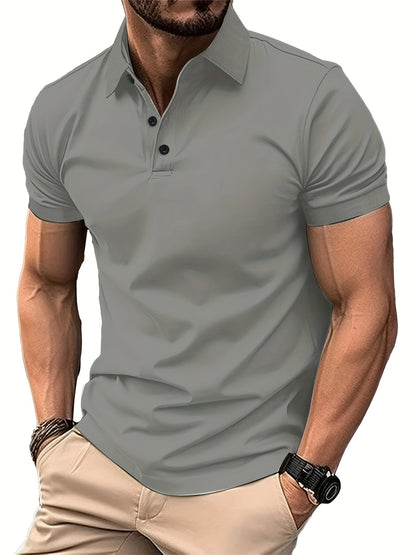 Men Polo Shirt Short Sleeve Golf Shirt Slim Fit Polo Shirt