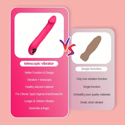 1pc Realistic penis female simulation stick masturbator telescopic massage stick G spot vibrator anal massage silicone electric masturbator adult sex toys sex toys