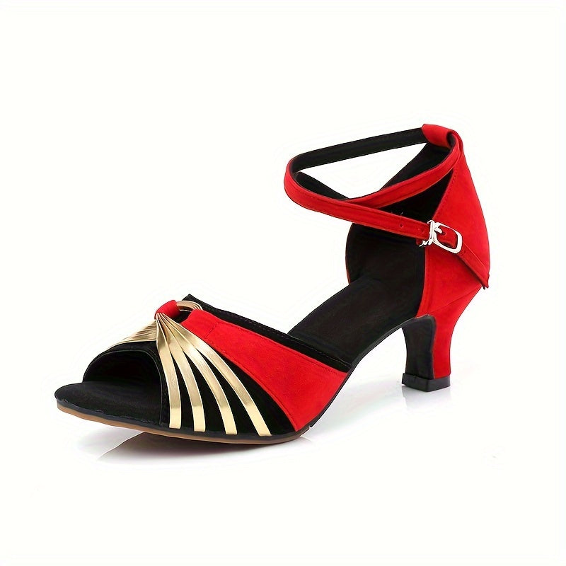 Women's Fashionable Dance Shoes, Soft Breathable Lightweight Ankle Strap Professional Dance Shoes