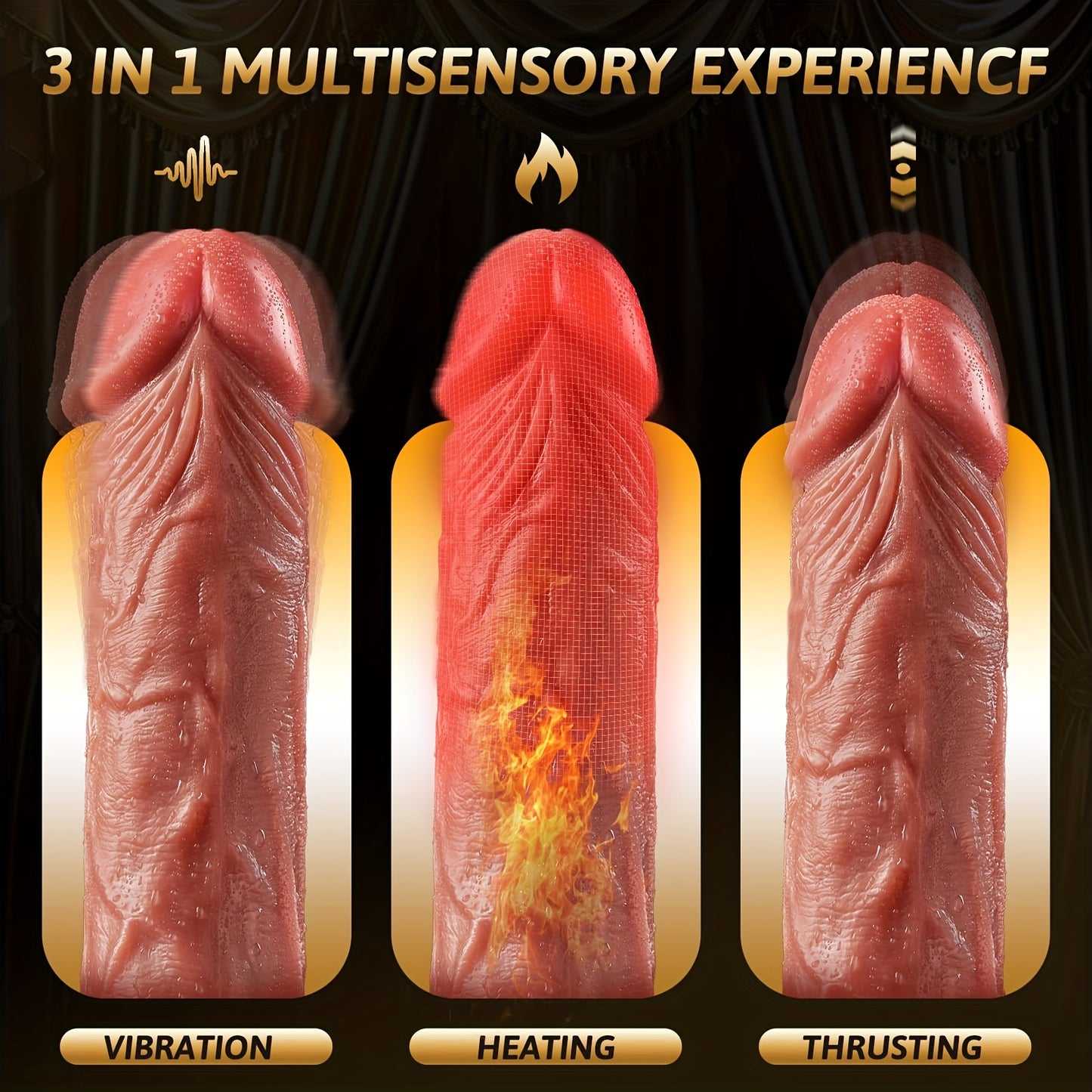 Thrusting Dildo Vibrator Sex Toys - 7.52" Realistic Baseball Vibrating Dildo Heating Vibrators With 10 Thrusting & 10 Vibrating Modes For G Spot Anal Dildos, Sex Machine Adult Sex Toy For Women Couple