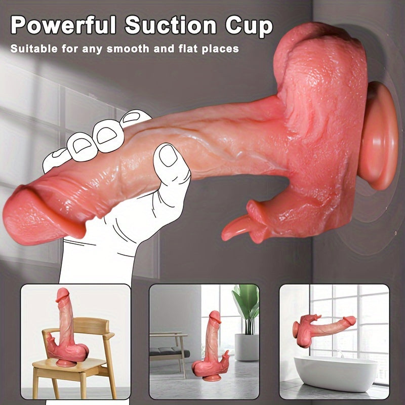 Unique Party Gift. Realistic Thrusting Dildo Licking Vibrator - 8.7 Inch Vibrating Dildos With 9 Vibration 7 Thrusting And Heating Licking Modes For Anal Clit G-Spot Stimulation, Remote Control Adult Sex Toys For Women.