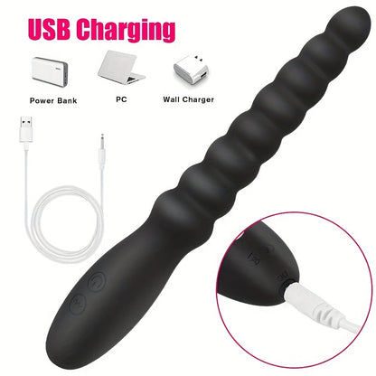 1pc Rechargeable Anal Ball Anal Vibrator with 10 Vibration Modes, G Spot Vagina Vibrator Anal Plug for Prostate Massage, Anal Beads for Men Women Couples SM Near Adults - High-Quality Sex Toys