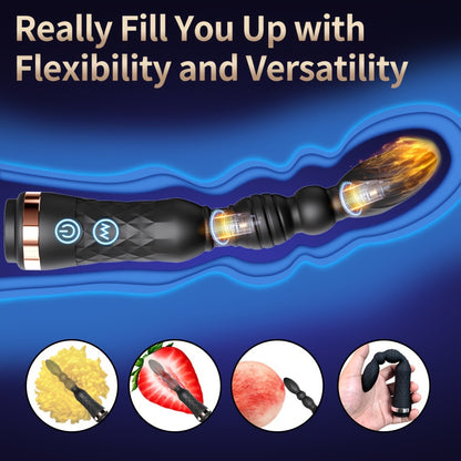 Rechargeable Silicone AV Stick Vibrator with Anal Plug - 10 Vibration Modes, G-Spot Massager, Dual Motors for Powerful Pleasure, Ideal for Couples & Solo Play