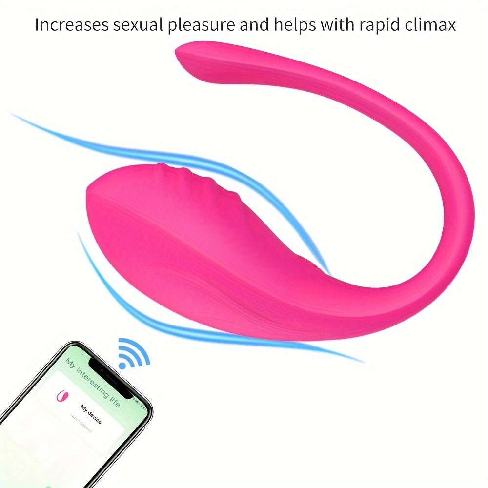 1pc Wireless Vibrating Egg, Long-Range Control Via App, Rechargeable Via USB, Silicone Stimulator For Women And Couples, Kegel Exercise Toy