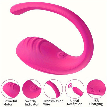 1pc Wireless Vibrating Egg, Long-Range Control Via App, Rechargeable Via USB, Silicone Stimulator For Women And Couples, Kegel Exercise Toy