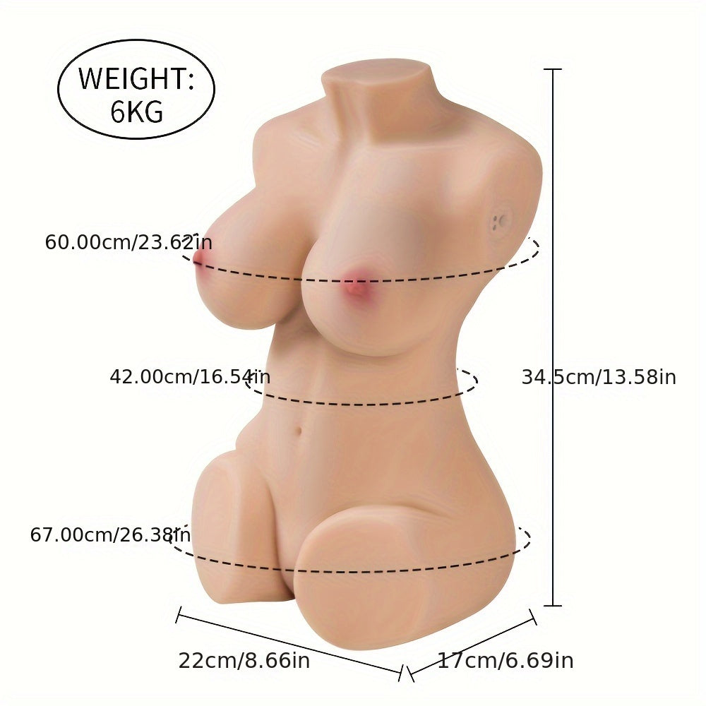 1PC/15LB Wendy 3-in-1 Bust Female Doll With Vibration Modes, 3D Realistic Texture, Realistic Vagina, open leg posture, Built-in Torso For Easy Use, Male Toys, USB Charging, Automatic Oral Male Masturbator