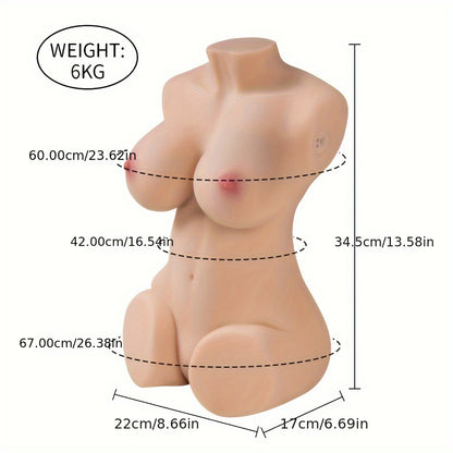 1PC/15LB Wendy 3-in-1 Bust Female Doll With Vibration Modes, 3D Realistic Texture, Realistic Vagina, open leg posture, Built-in Torso For Easy Use, Male Toys, USB Charging, Automatic Oral Male Masturbator