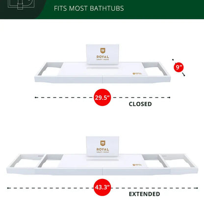 Adjustable Bathtub Tray Caddy, Bamboo Bath Rack with Candle, Сup Slot Holder, Phone/Tablet Holder, and Soap Holder