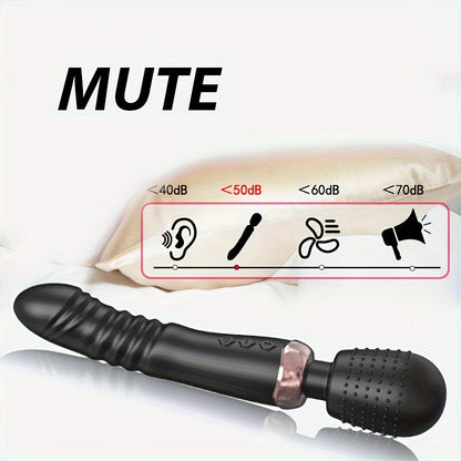 1pc Thrust Vibrator Powerful 2 Motors Fast Thrusting And Dildos Vibrator, Silicone Large Size Wand G-Spot Massager Sex Toy Couple Stimulator For Adults