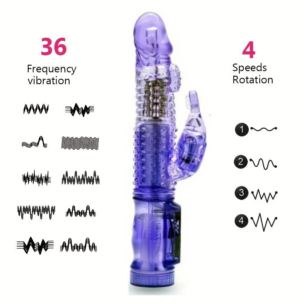 1pc Realistic Dildo Mermaid Rotating Bead Stick Clitoral Vaginal Stimulation Masturbation Vibrating Stick Sex Toy For Men And Women