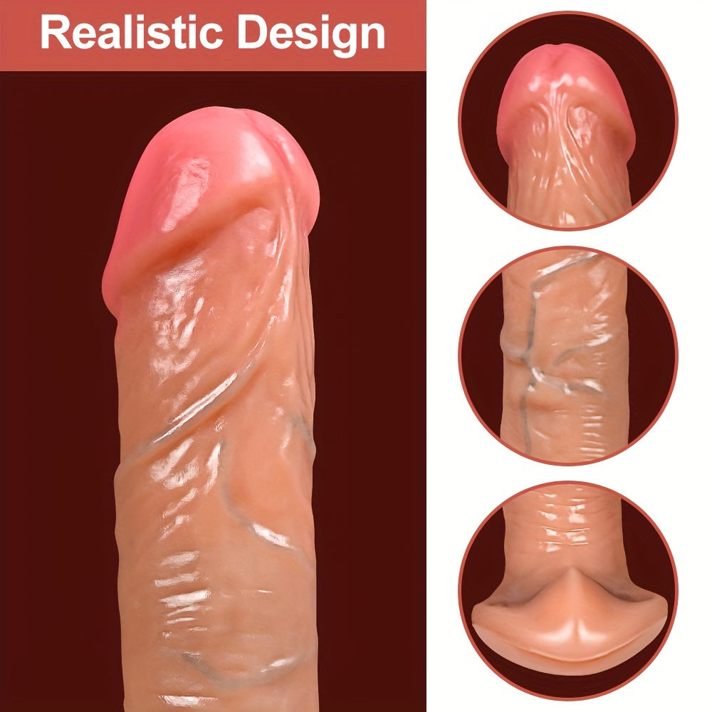 Powerful Thrusting Liquid Silicone Wearable Dildo - Remote Control Vibrator for Women's Anal Toys - 9 Thrusting & Vibrating Functions - Battery Powered - ALWUP Brand