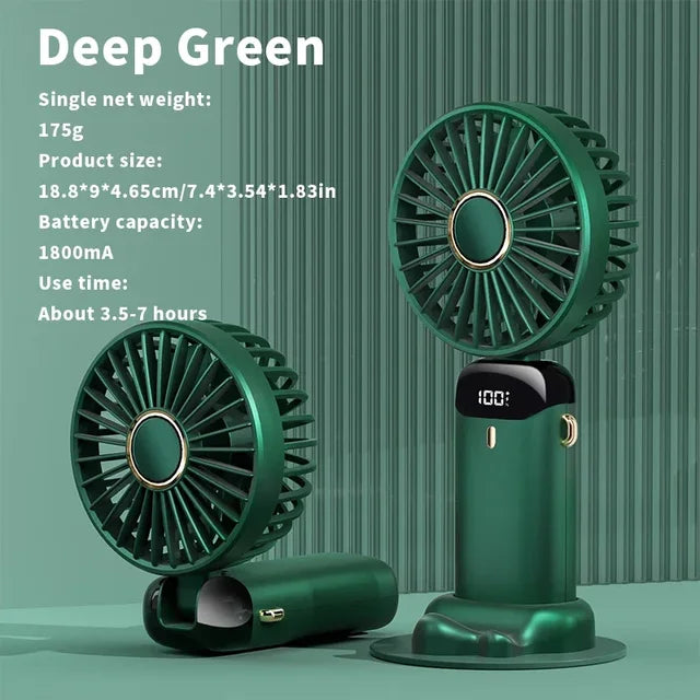 Electric Fan Portable Air Conditioner Mini Cooler Rechargeable Neck Fans