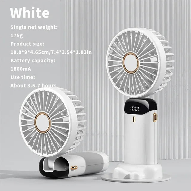 Electric Fan Portable Air Conditioner Mini Cooler Rechargeable Neck Fans