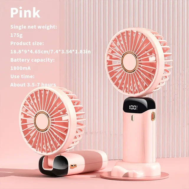 Electric Fan Portable Air Conditioner Mini Cooler Rechargeable Neck Fans