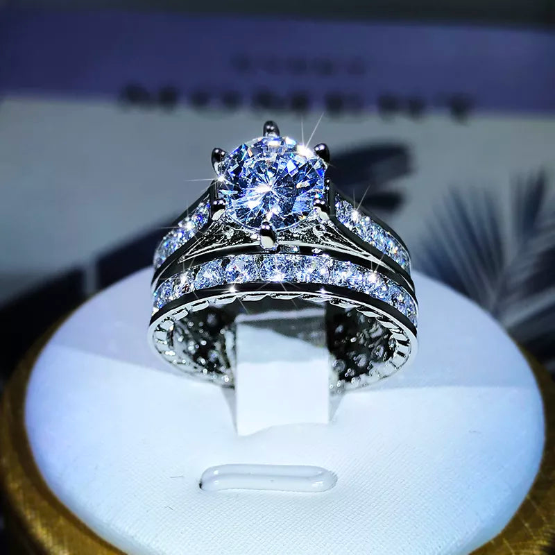 925 Silver Luxury Engagement Rings for Women