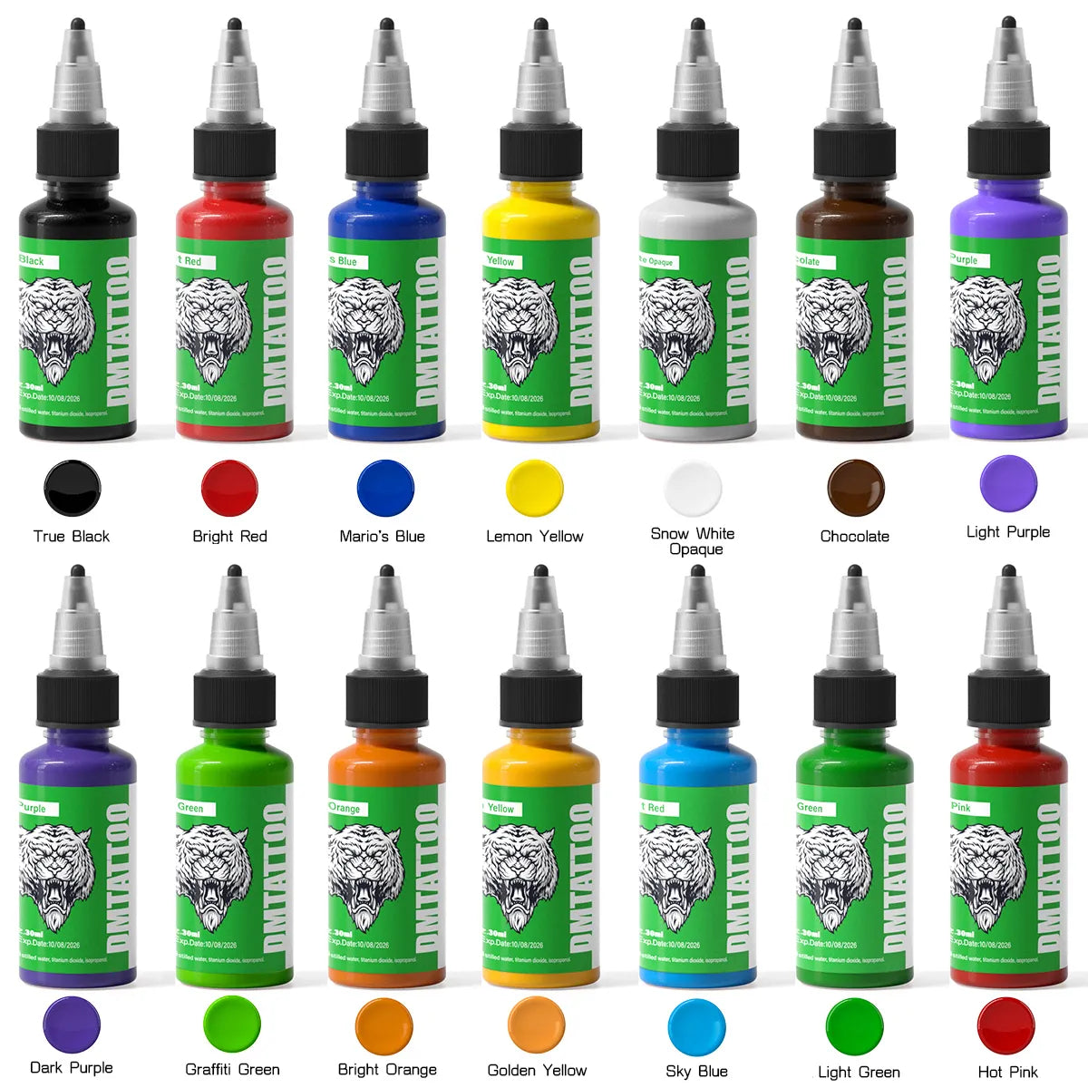 30ml/Bottle Tattoo Ink Set 14 Colors Professiona™