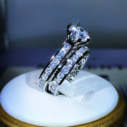 925 Silver Luxury Engagement Rings for Women