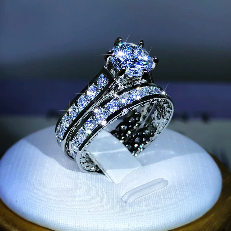 925 Silver Luxury Engagement Rings for Women