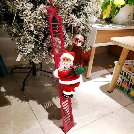 Ladder-Climbing Santa: Holiday Harmony Decor™