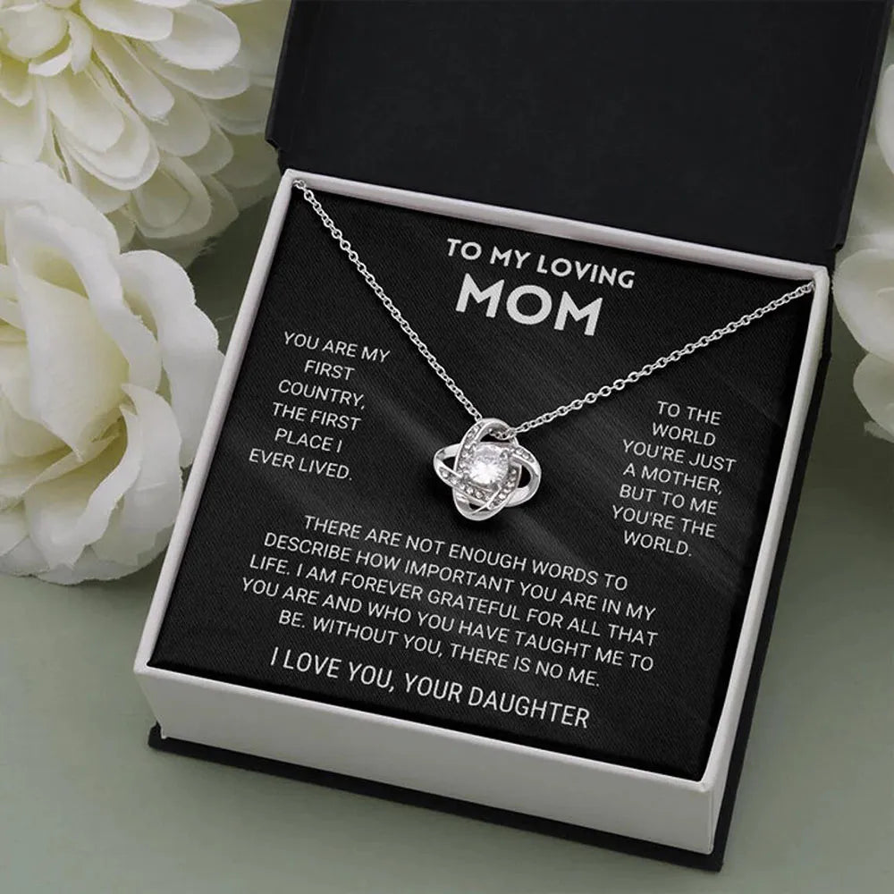 To My Beautiful Mom Love Knot Necklace™