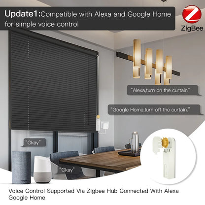 Smart DIY Motorized Roller Blinds/Shades Drive Motor Hub Tuya Smart Life APP Alexa Google Home Voice Control