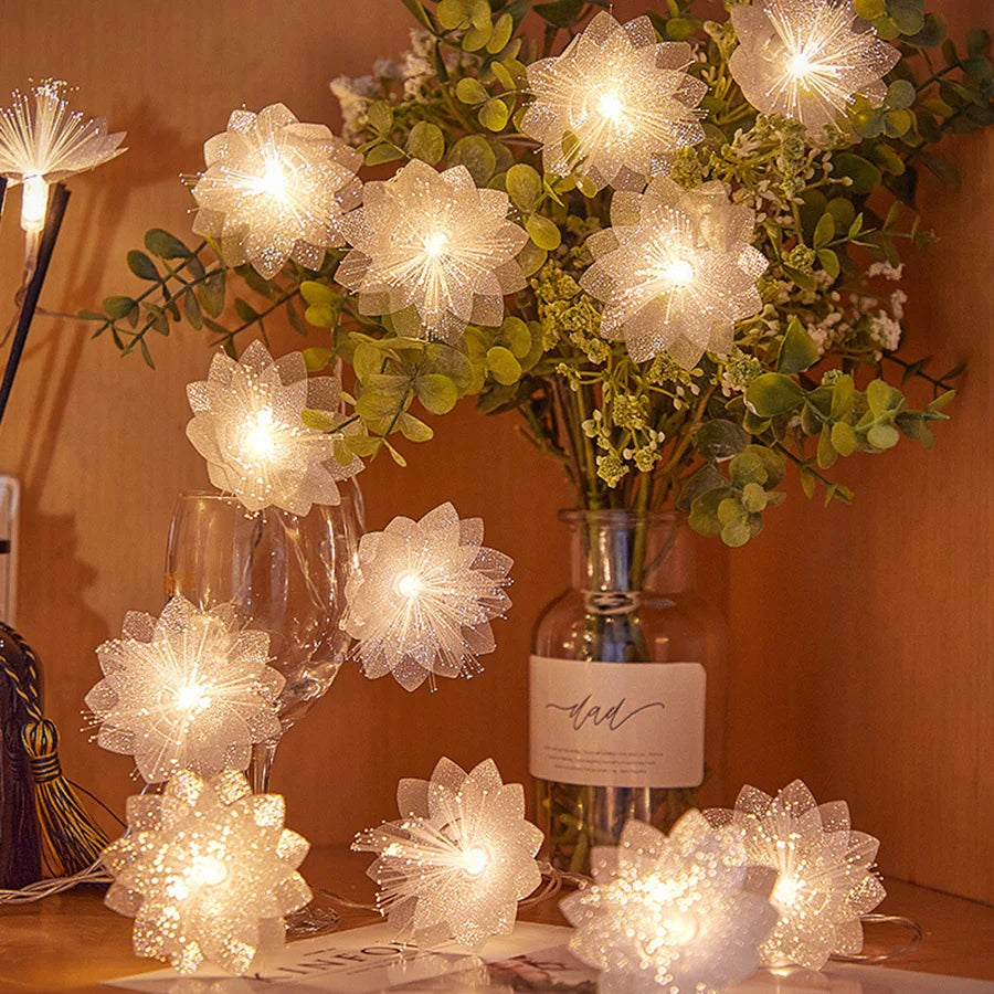 GlowVista™ - Fairy Light Artificial Flowers Decor