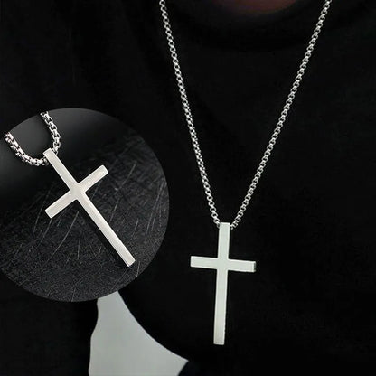 Stainless Steel Cross Pendant Necklace for Men Women™