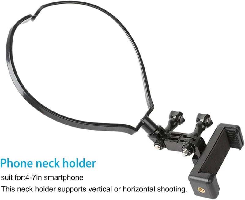 Hands Free Wearable Neck Holder Lazy Phone Stand  Hanging Mount for Iphone 15Promax Samsung Gopro Dock Station Bracket