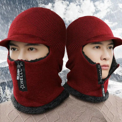 Men Winter Warm Wool Hat Outdoor Ear Protection