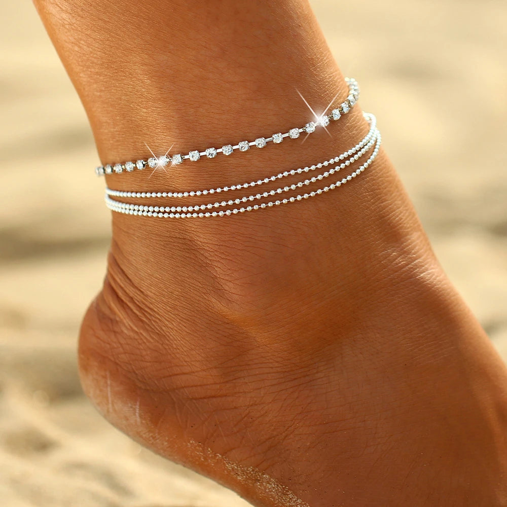 Multi-layer Sexy Crystal Ankle Anklets™ Summer Bracelet