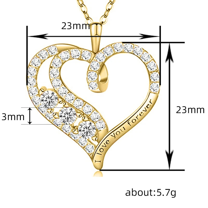 I love you forever Gold Heart Necklace™