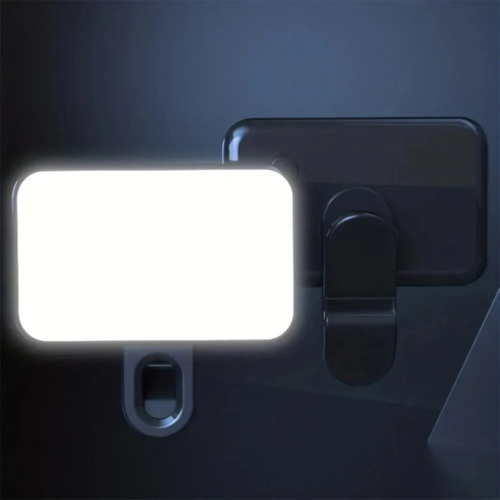 Portable Mini Selfie Fill Light Rechargeable 3 Modes Adjustable Brightness Clip On For Mobile Phone Computer