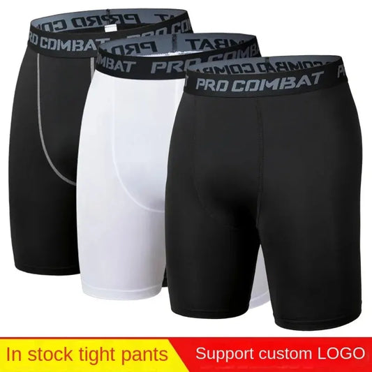 Men's Sports Leggings, Bottoming Shorts, Quick-drying Stretch Fitness, Running, Basketball Training, Compression