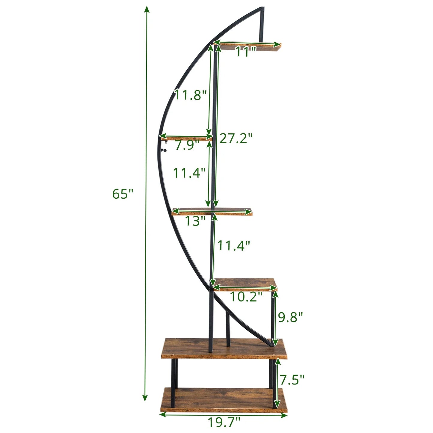 6 Tier Moon Shelf Decor Plant Stand