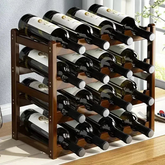 Stylish and Simple Wine Bottle Storage Cabinet with Display Table