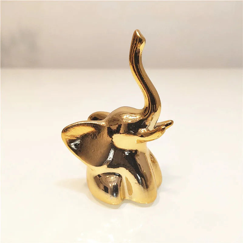 Petite Gilded Menagerie: Miniature Ceramic Animal Figurines"