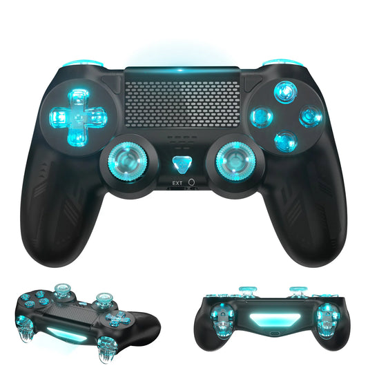 PS4/Slim/Pro Controller, light button Wireless Game Compatible, Remote Gamepad Support/Dual Vibration/Turbo/6-Axis