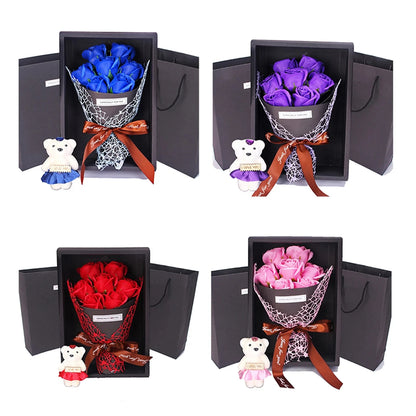 7 Rose Soap Bouquet Gift Box