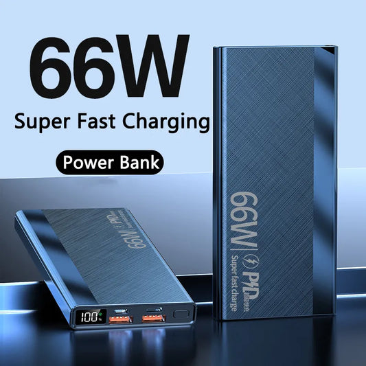 New 30000mAh 66W Power Bank Super Fast Charging For iPhone 13 14 Samsung PD 20W Ultra-thin Portable Powerbank™