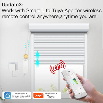 Smart DIY Motorized Roller Blinds/Shades Drive Motor Hub Tuya Smart Life APP Alexa Google Home Voice Control