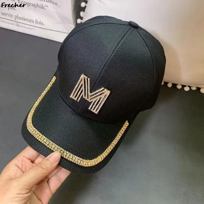 Gold Sequins Hip Hop Caps Women Club Party Baseball Cap Diamond Hats