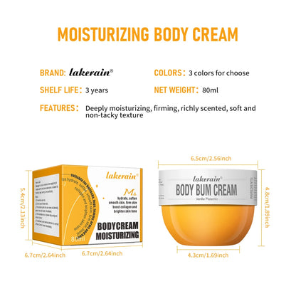 Bady Cream Hip Buttock Care Cream Moisturizing Firming Body Massager Gel Caramel Vanilla Floral Butt Care 80g